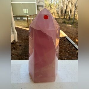 High-Quality Rose Quartz Tower | Madagascar Pink Quartz Point | Natural Crystal